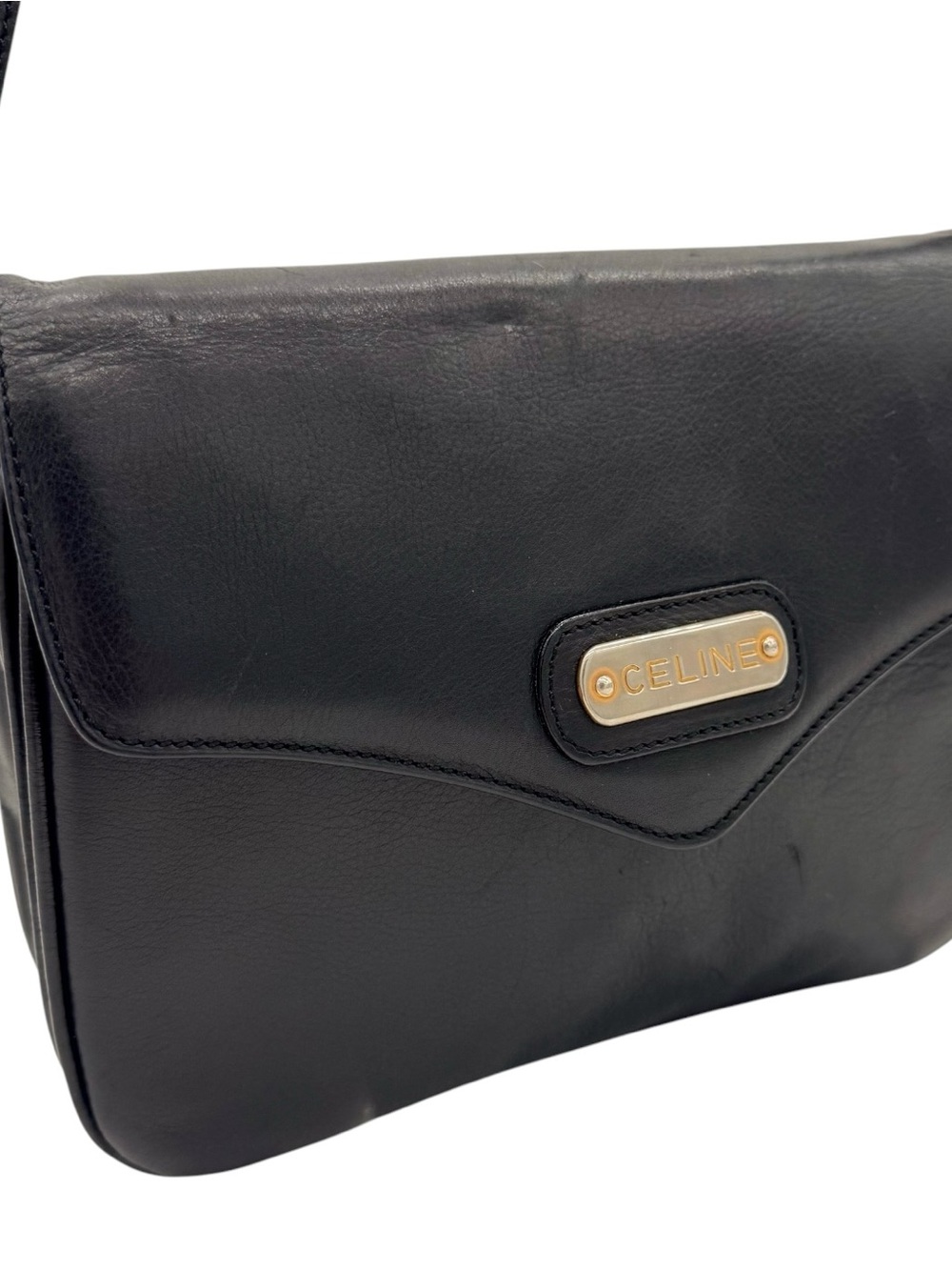 Celine Black Leather Crossbody Bag